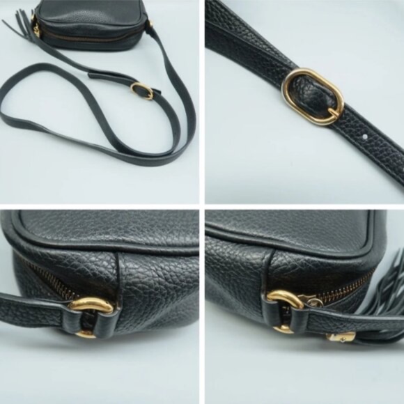 100% Authentic GUCCI SOHO Black Leather Disco Shoulder Bag - Picture 7 of 12